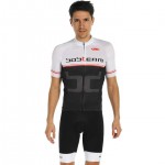 Fahrradhosen + Trikot Sommer BOBTEAM Set (2 Teile) Stupendo weiß schwarz