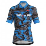 Radtrikot BOBTEAM Damentrikot Amo Camo grau schwarz blau