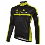 Radtrikot BOBTEAM Langarmtrikot Colors neongelb schwarz