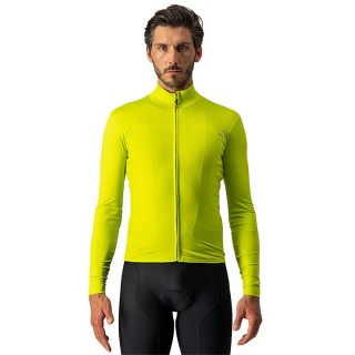 Radtrikot CASTELLI Langarmtrikot Pro Thermal Mid neongelb