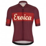 Radtrikot Herren SANTINI Kurzarmtrikot Eroica Ruby rot