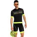 Radtrikot + Hosen BOBTEAM Set (2 Teile) Scatto neongelb schwarz