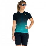 Radtrikot + Hosen KARPOS Damen-Set (2 Teile) Verve Evo dunkelblau grün