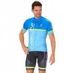 Radtrikot + Hosen NALINI Set (2 Teile) Brivio neongelb blau