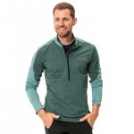 Radtrikot VAUDE Langarmtrikot Livigno Halfzip II grün