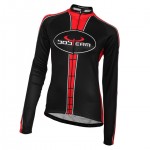 Radtrikots BOBTEAM Damen Langarmtrikot Infinity schwarz rot