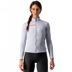 Radtrikots CASTELLI Damen Langarmtrikot Sinergia 2 grau silber