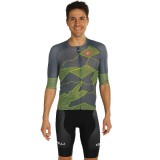 Radtrikots + Hosen Sommer CASTELLI Set (2 Teile) Climbers''s 3.0 neongelb grau