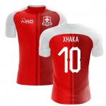 Günstige 2022-2023 Schweiz Heimkonzept-Fußballtrikot (Xhaka 10)