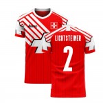 Coole Schweiz 2020-2021 Retro Konzept-Fußballtrikot Libero (LICHTSTEINER 2)